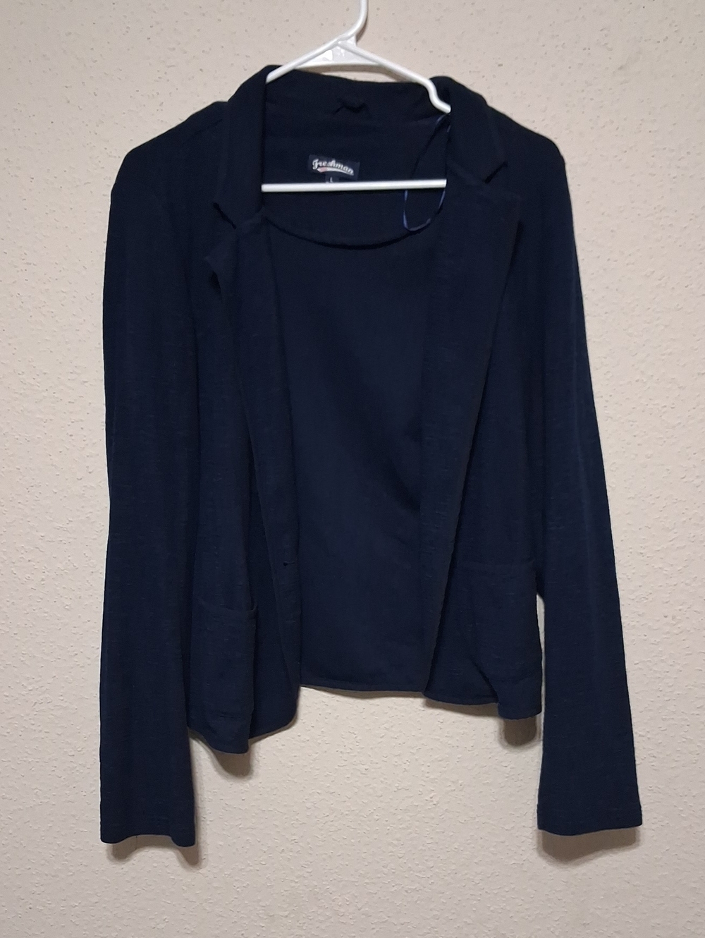 Freshman Navy Blue Open Front Blazer